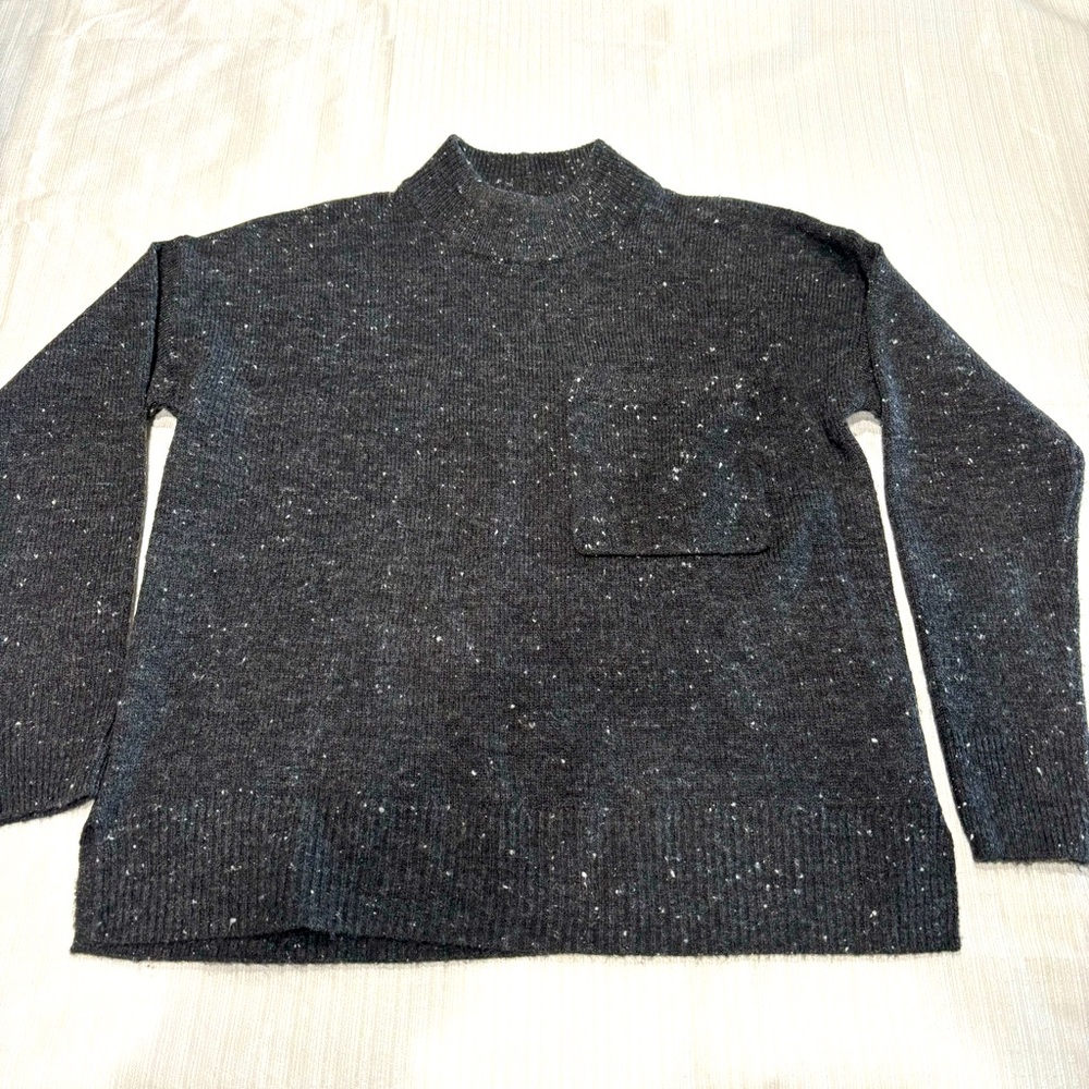 Madewell mock neck wool blend sweater women’s XXS gray